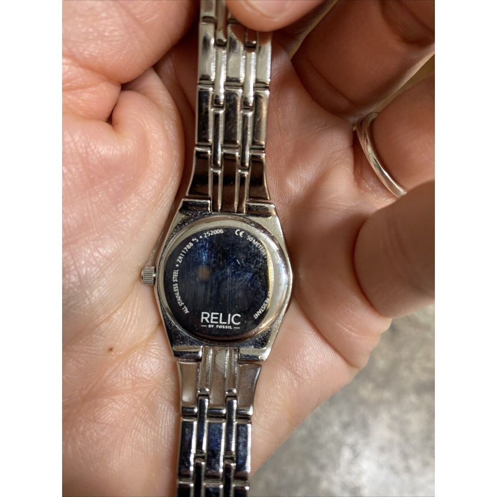 Relic By Fossil Women's Silver Tone Rhinestone Mo… - image 5